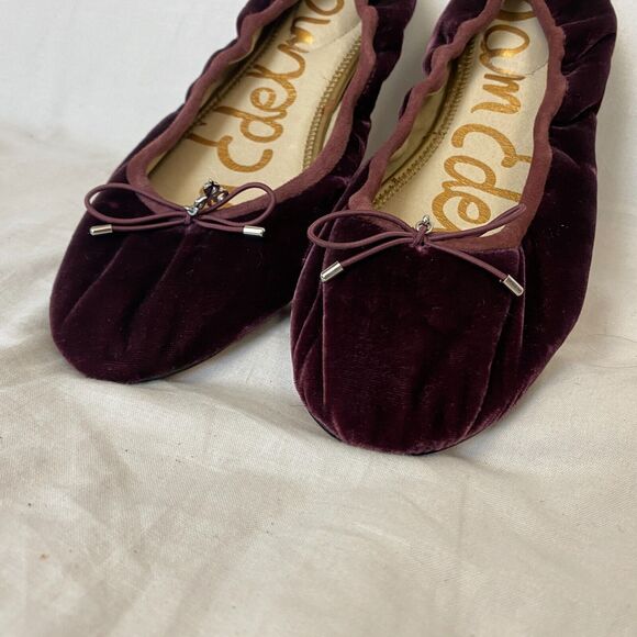 Sam Edelman Burgundy Velvet Flats - Picture 4 of 9